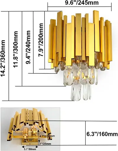 Настенный светильник Nauticaz Sputnik Хрустальный - фото 3