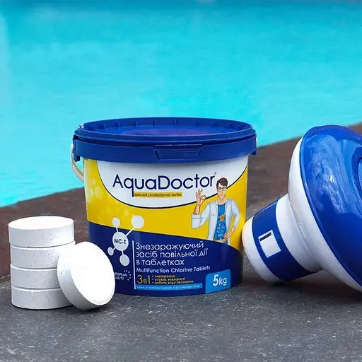 Знезаражуючий засіб повільної дії в таблетках MC-T AquaDoctor 24569AD 1 кг (таблетки по 20 г) - фото 3