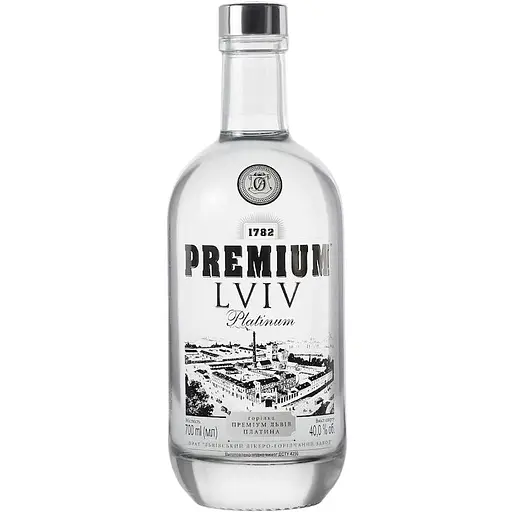 Горілка Premium Lviv Платина 40% 0.7 л