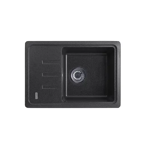 Кухонна мийка гранітна Kroner KRP Komposit GRB-6243 CV031063, Графит - фото 1