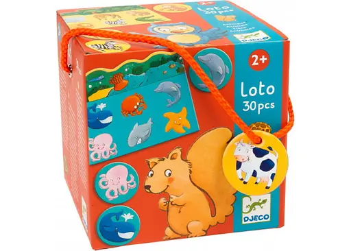 Настільна гра Djeco Дитяче лото Тварини (Loto Animals, 30 pcs) (DJ08120)