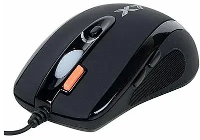 Миша A4Tech XL-750BK-B Full speed Laser Game Oscar mouse Black, Laser, USB, 3600 dpi, Gaming X7, кнопка потрійного пострілу, світлова індикація обраної швидкості