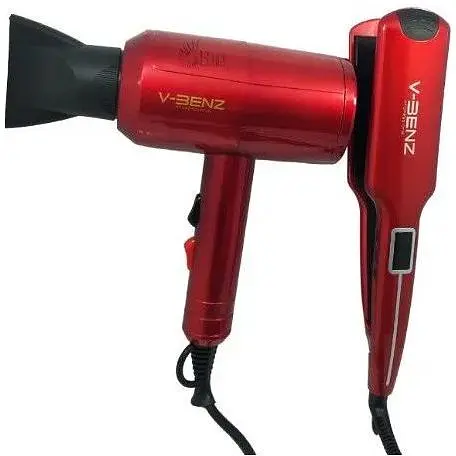 Фен та випрямляч для укладання волосся V-Benz V0808 багатофункціональний набір - фото 1
