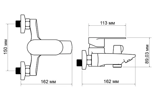 Смеситель для ванной Lidz Tani 0061, Chrome (k40) LDTAN0061CRM44963 - фото 5