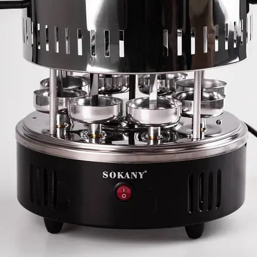 Електрошашличниця Sokany SK-6113 домашня вертикальна 8 шампурів аерогриль 1500 Вт - фото 3