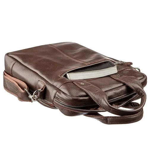 Чоловіча шкіряна сумка SHVIGEL 25х33х7 см sum0012853 - фото 6