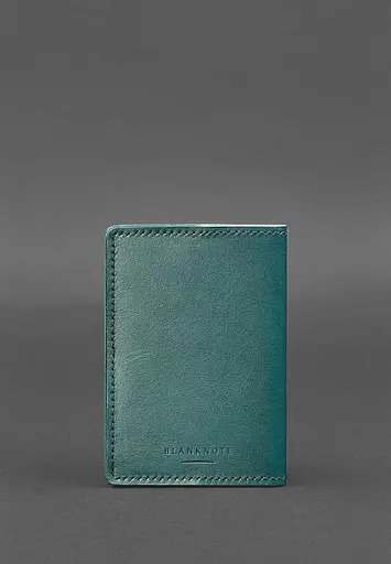 Кожаная обложка для военного билета офицера запаса 8.0 зеленая - фото 5