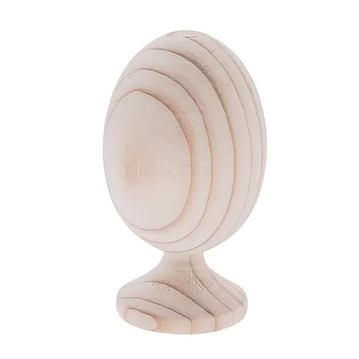 Деревянное пасхальное яйцо на подставке для декора, декупажа и росписи заготовка деревянная (высота 9 см), Woodly 85949 - фото 2