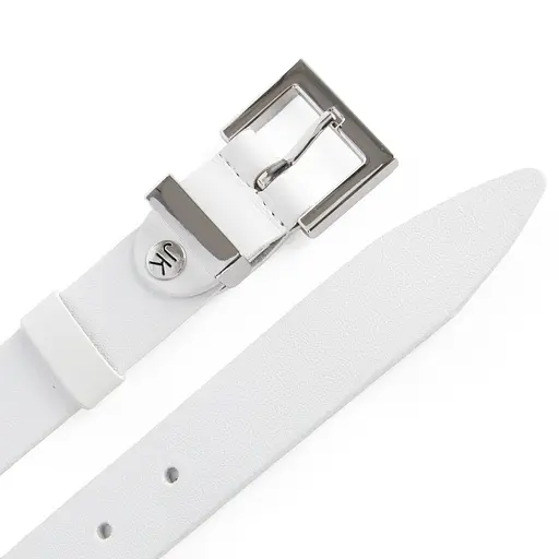 Ремінь жіночий шкіряний JK-3023 white-2 під джинси білий (120 см) - фото 3