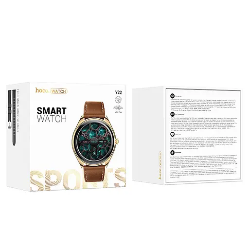 Смарт-часы Hoco Smart Watch Y22 Amoled Smart sports watch (call version) Champagne gold - фото 2