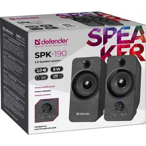 Акустична система DEFENDER SPK-190 black - фото 5