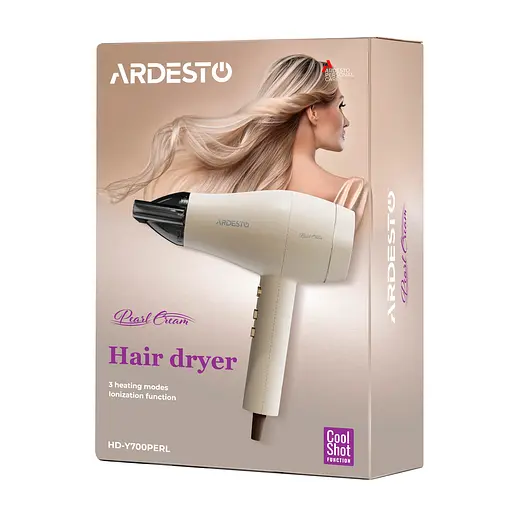 Фен Ardesto Pearl Cream HD-Y700PERL, 1800-2000Вт, 2 швидкості, 3 температурні режими, бежевий - фото 10