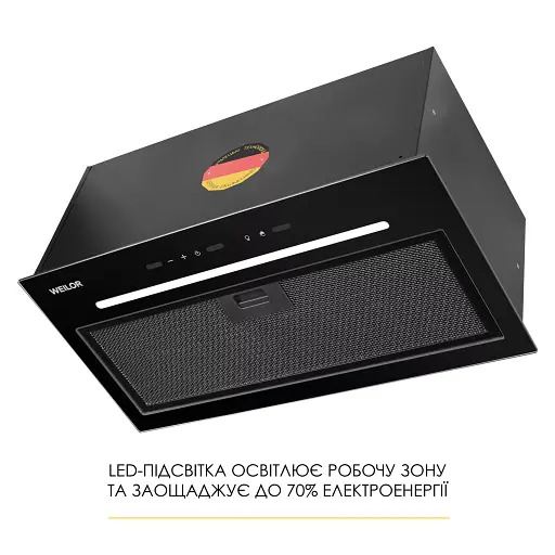 Вытяжка полновстраиваемая Weilor Luna Wbg 58 Black - фото 3