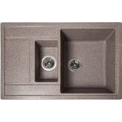 Гранітна кухонна мийка Romzha Jorum 78D Maro (801) з 1.5 чашами - фото 1