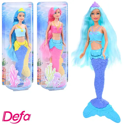 Кукла 8510 DEFA "Русалка" 35см, в слюде, 33,5-12,5-5,5см (6903317628926) Микс - фото 1