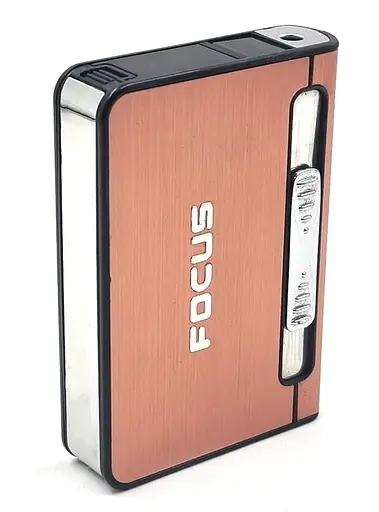 Портсигар на 10 сигарет із запальничкою FOCUS №HL-149 Pink (18316)