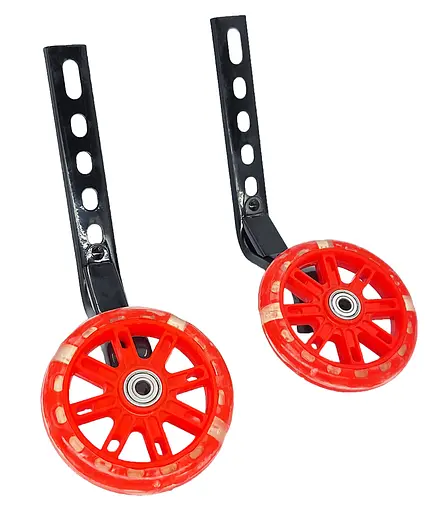 Опорні (тренувальні / додаткові) світлодіодні колеса для дитячого велосипеда 12'-20' червоний (G0000995) - фото 1