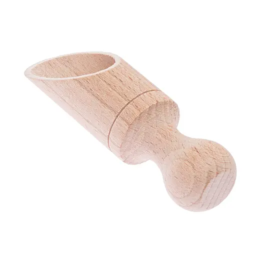Ложка совок дерев'яний для цукру, спецій та сипучих продуктів 9 см, Woodly Бежевий 86271 - фото 4