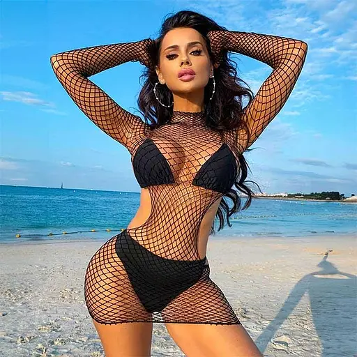 Сексуальна міні-сукня під шию з відкритою спиною S-M-L - фото 9