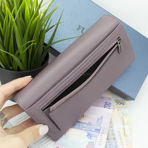 Гаманець жіночий шкіряний Fuerdanni 1180 бузковий на магнітах - фото 8