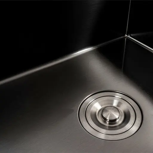 Кухонна мийка СМ 78x50 L PVD чорна Platinum Handmade (круглий сифон 3.0/0.8), Чорний - фото 8