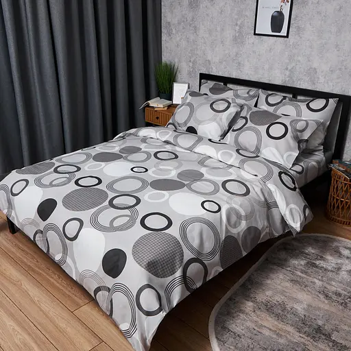 Комплект постельного белья Moon&Star Микросатин Premium Orbit Elegance King Size 220x240 наволочки 2х50х70 - фото 1