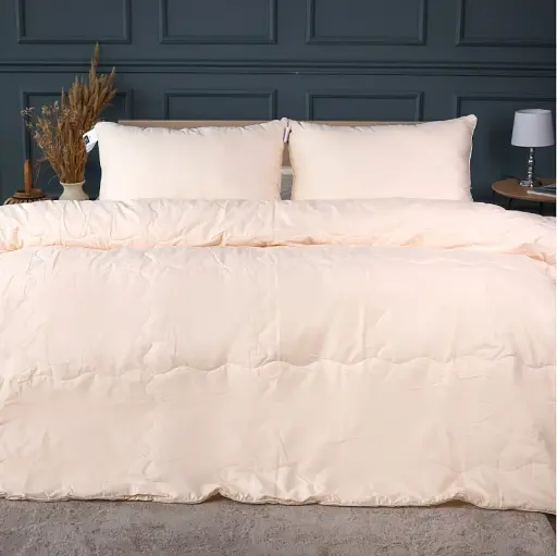 Летний постельный комплект MirSon Line Satin Light Pro Creamy Ecosilk Односпальный (2200010972009) - фото 1