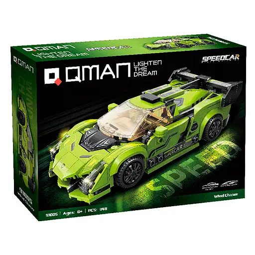 Конструктор Qman Гоночний автомобіль, 91005, 348 деталей