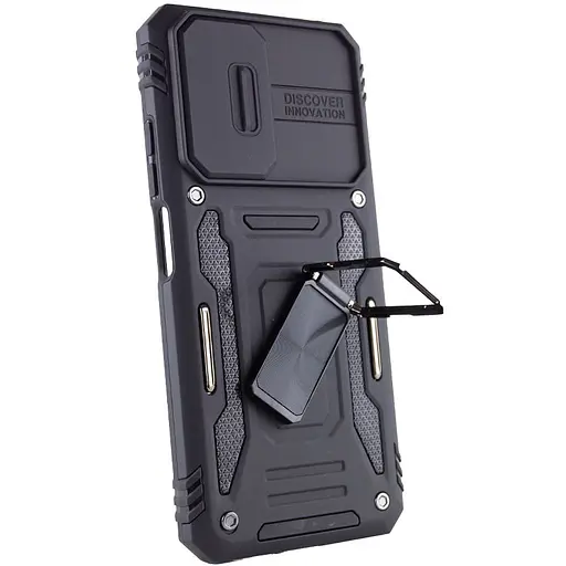 Ударостійкий чохол Camshield Army Ring для Xiaomi Redmi Note 11 (Global) / Note 11S / Note 12S Чорний / Black - фото 3