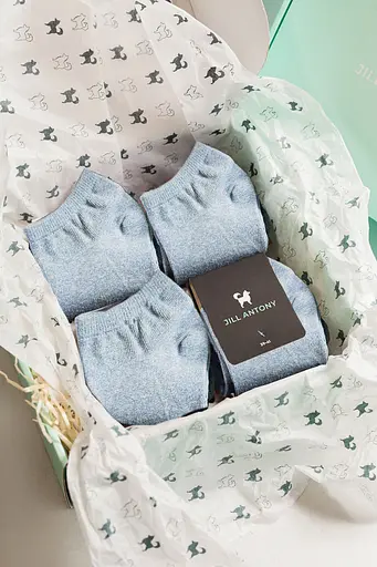 Набор носков однотонные мужские бесшовные качественные ORGANIC cotton 8, 42-43, Синий Джинс - фото 1