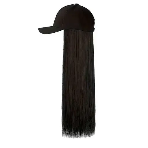 Парик кепка с волосами 50 см Брюнетка - фото 5