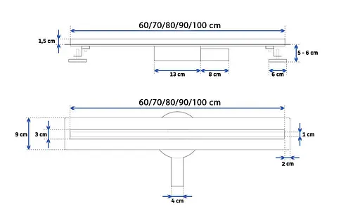 Душевой канал Rea Neo Slim Pro black 70 см REA-G8901 - фото 10