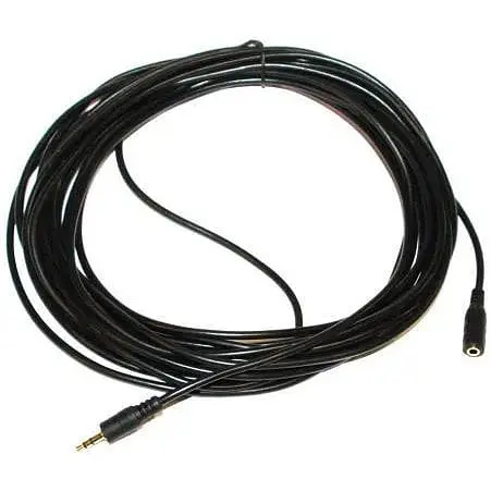 Звуковой удлинительный кабель Atcom 3.5 мм F - 3.5 мм M 7.5 м черный (11056) - фото 1