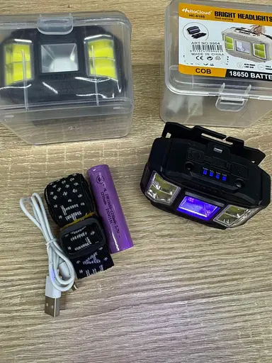 Аккумуляторный налобный фонарь Headlight HC-618S 5 режимов работы сенсорное управление Пластик IPX6 Черный - фото 9