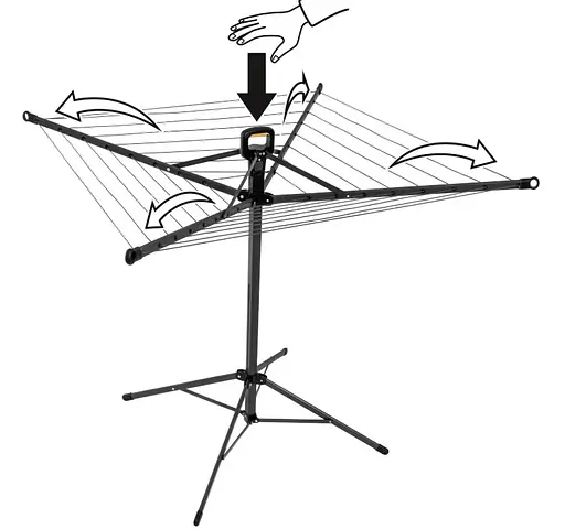 Сушилка для белья напольная Casa Si Pop-Up Rotary 20m Anthracite (CS92039B) - фото 3