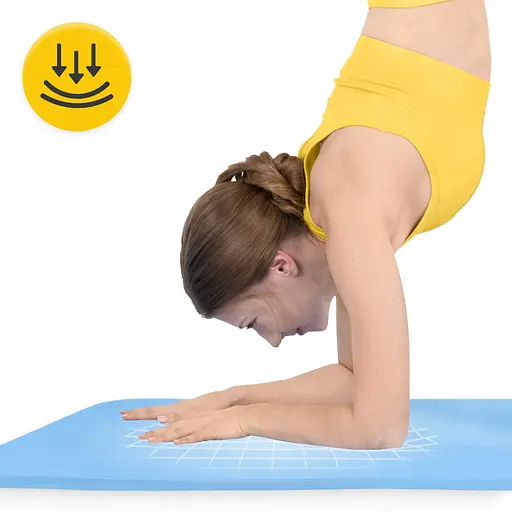 Коврик (мат) спортивный 4FIZJO TPE Gigant 200 x 125 x 2 см для йоги и фитнеса Sky Blue (P-5907739318985) - фото 3