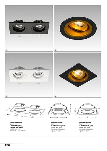 Світильник точковий Zuma Line 20068-WH CHUCK DL2 SQUARE - фото 3