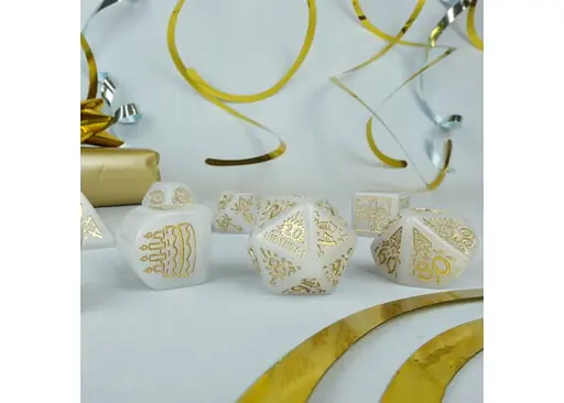 Набір кубиків Q WORKSHOP 20 years: Happy Birthday Dice Set , 8 шт. (S20Y03) - фото 7