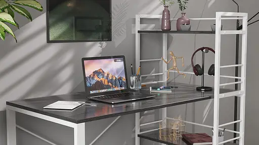 Письмовий стіл Ferrum-decor Серії Конект з етажеркою 75x120x60 білий ДСП Сосна Кембра 16мм (FRD-104229) - фото 7