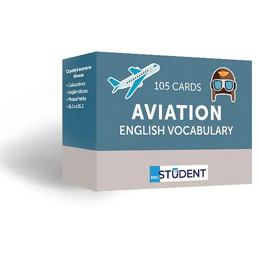 Настільна гра English Student Картки для вивчення английскої мови English Student Aviation English Vocabulary (укр.) (591225966) - фото 1