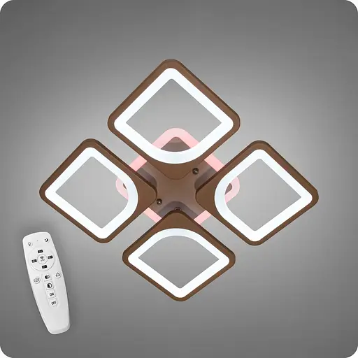 Люстра світлодіодна 517 Dlight 3color з пультом 85Вт Коричневий (01815) - фото 1