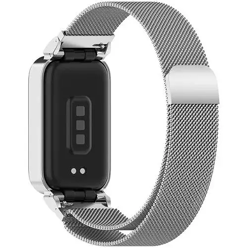 Ремінець DK для Xiaomi Mi Smart Band 9 Active Metal Milanese Loop Magnetic (018854) (silver) - фото 3
