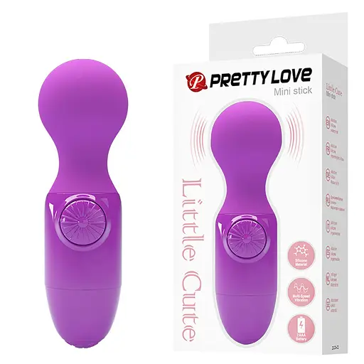 Вібромасажер Pretty Love Mini Stick Little Cute 12 см фіолетовий - фото 9