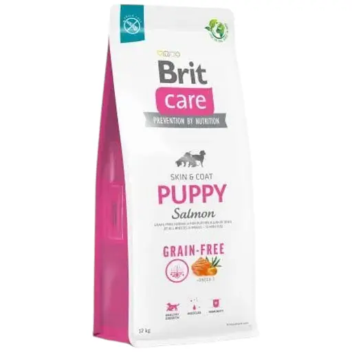 Сухой корм Brit Care Dog Grain-free Puppy для щенков, беззерновой с лососем, 12 кг - фото 1