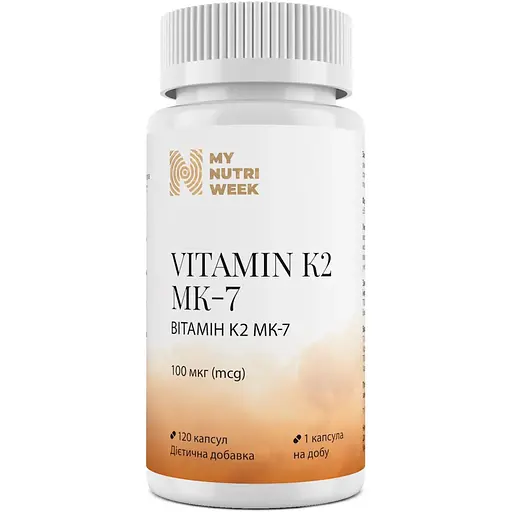 Вітамін К2-менахінон-7 My Nutri Week 100 мкг 120 капсул