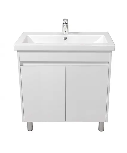 Тумба Мойдодир Сіті 80-U з умивальником Cosmopolitan 80 Білий підлогова/підвісна Білий - фото 4