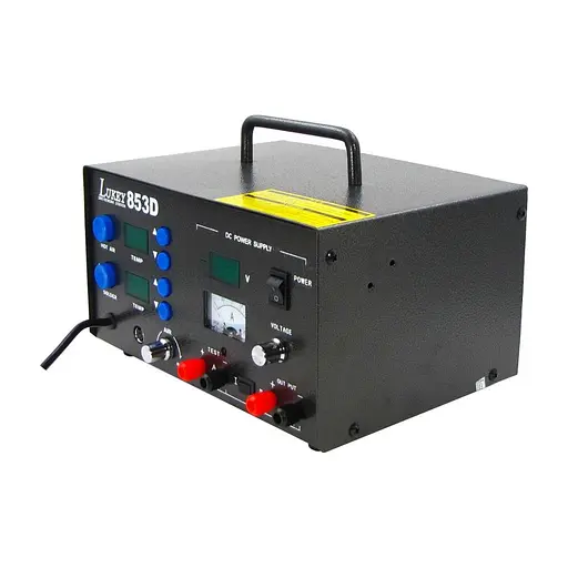 Паяльная станция Lukey 853D фен, паяльник, блок питания 15V 2A, тестер - фото 3