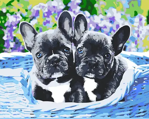 Набор для росписи по номерам Двое малышей, Strateg, 30x40 см, LY47