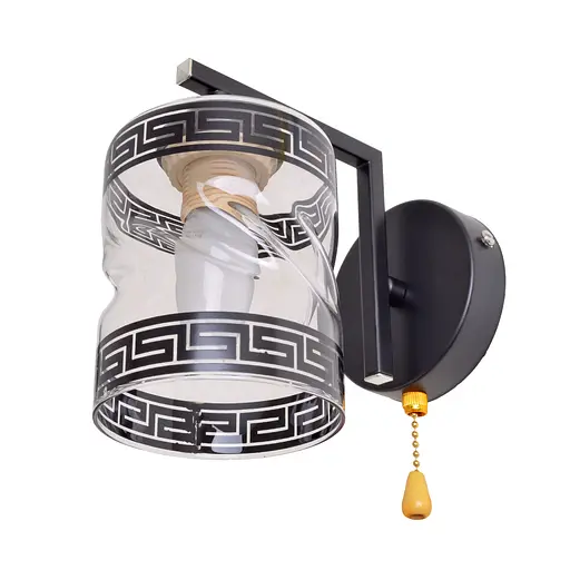 Бра Brille LK-688W/1 E27 BK настінне накладне класичне