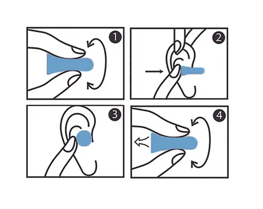 Пінні беруші для сну 10 пар HASPRO MULTI10 SNR 38 дБ Сині (1120-02) - фото 5